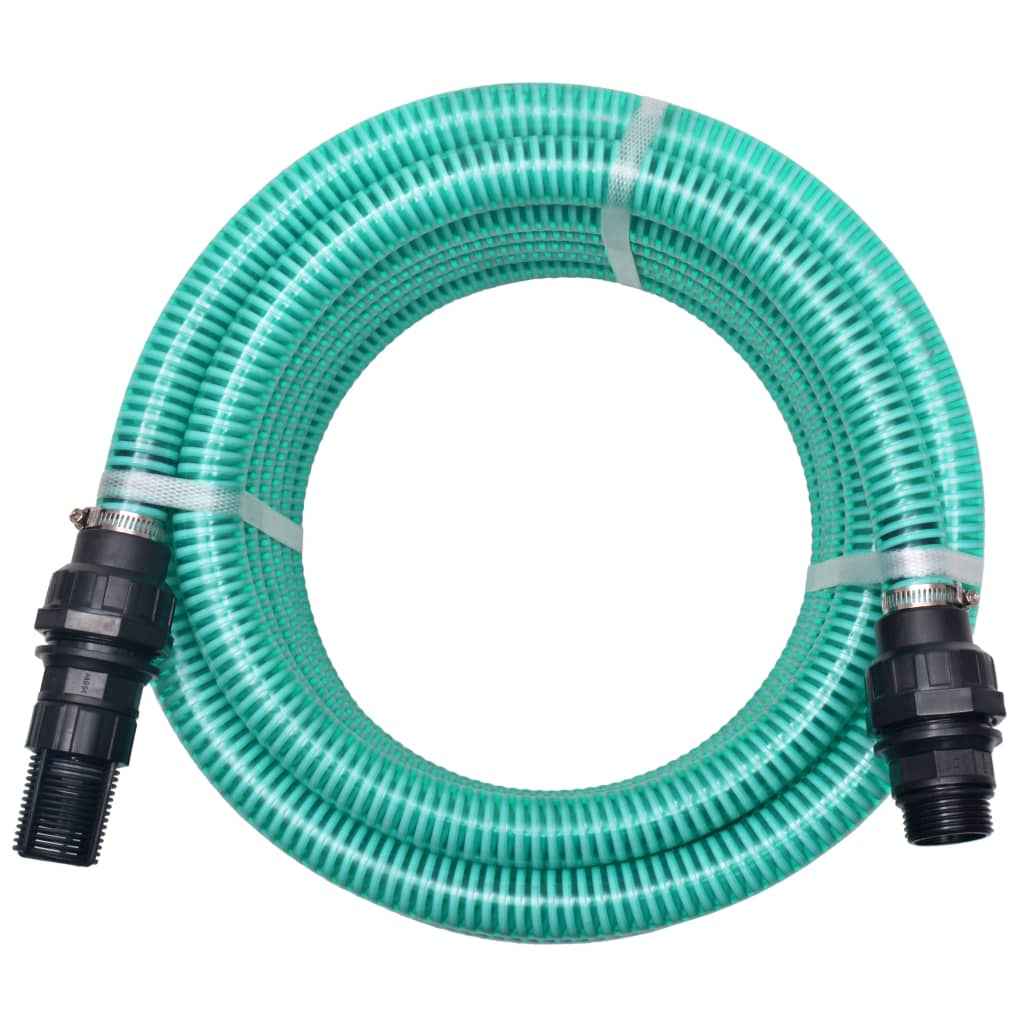 vidaXL Zuigslang met koppelingen 4 m 22 mm groen