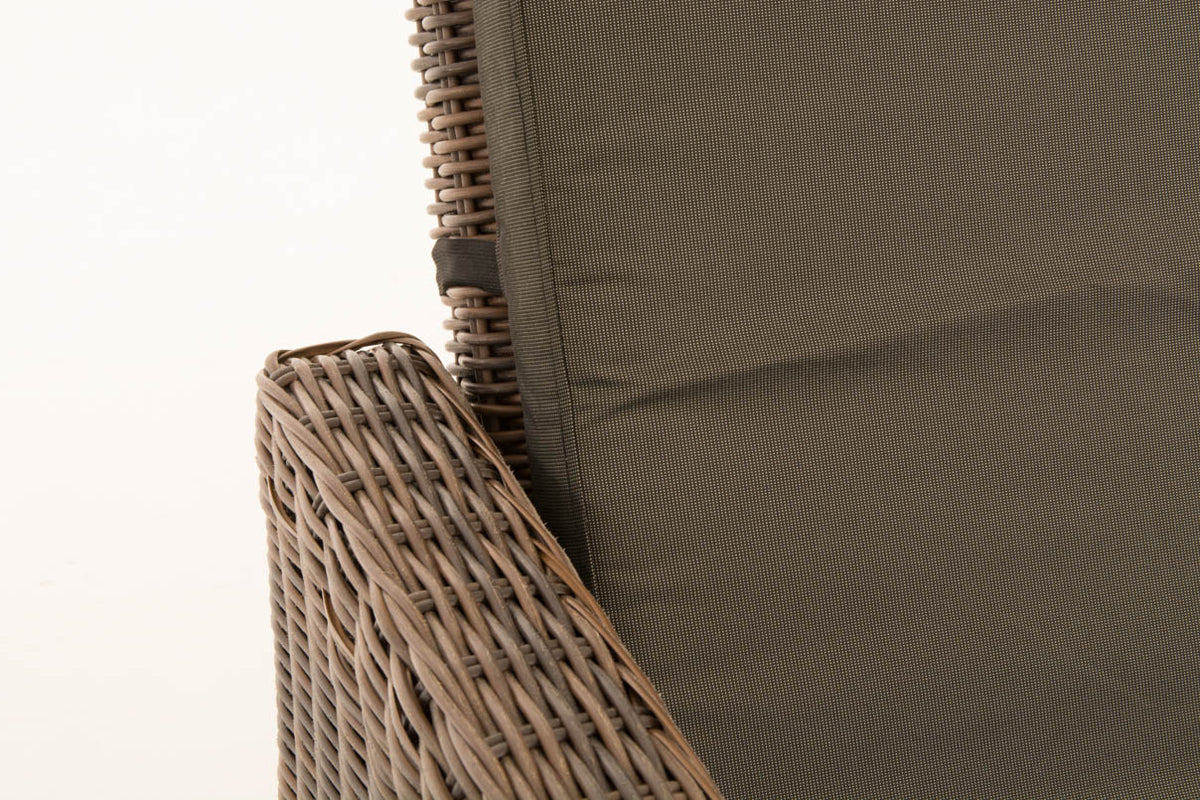 Wicker Loungebank ANCONA 5mm bruin gemeleerd,antraciet braun-meliert