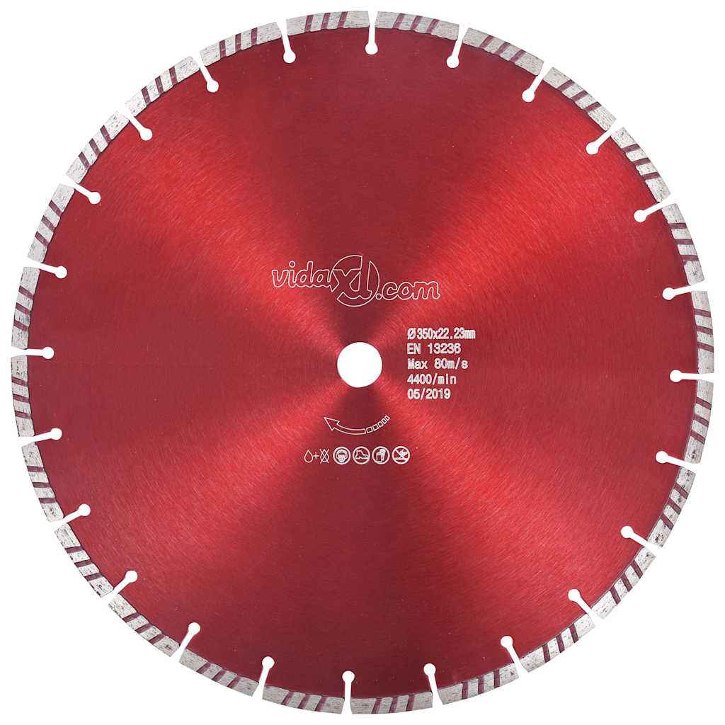 vidaXL Diamantzaagblad met turbo 350 mm staal