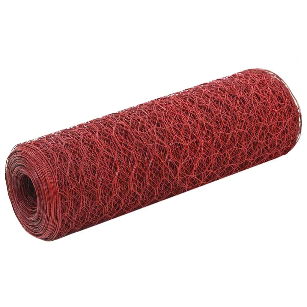 vidaXL Kippengaas 25x1,2 m staal met PVC coating groen