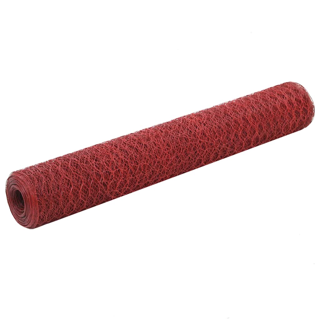 vidaXL Kippengaas 25x1,2 m staal met PVC coating groen