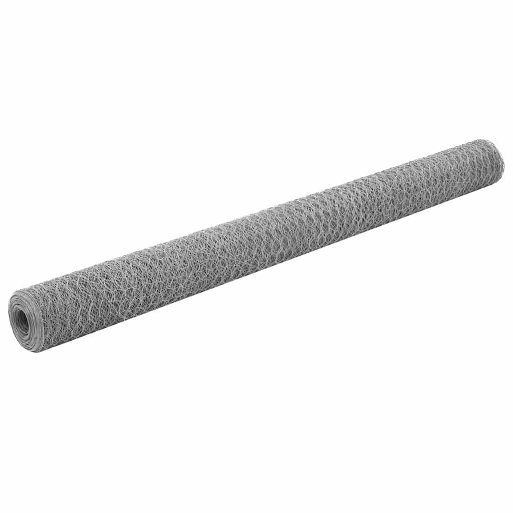vidaXL Kippengaas 25x1,2 m staal met PVC coating groen