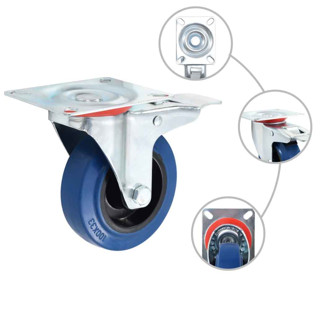 vidaXL Wielen 4 st 100 mm