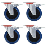 vidaXL Zwenkwielen met dubbele remmen 4 st 125 mm