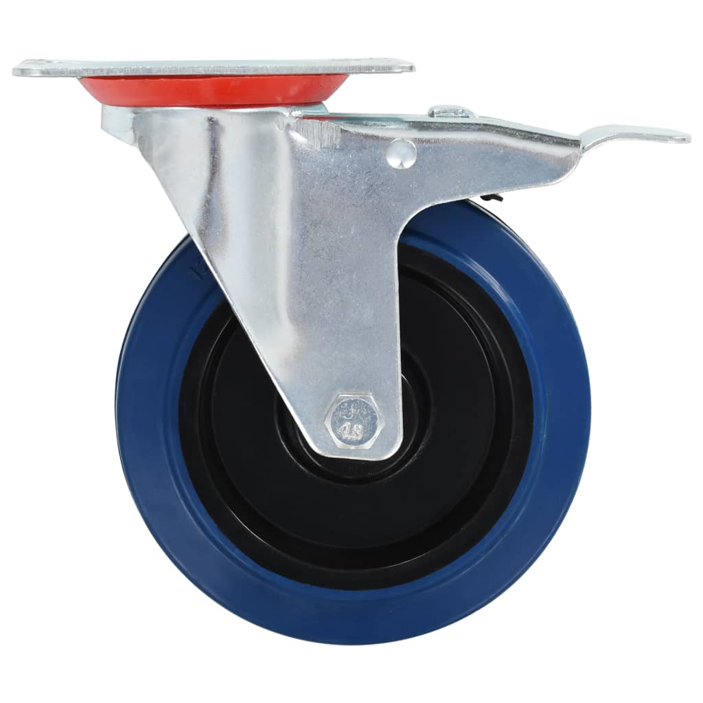 vidaXL Zwenkwielen met dubbele remmen 4 st 125 mm