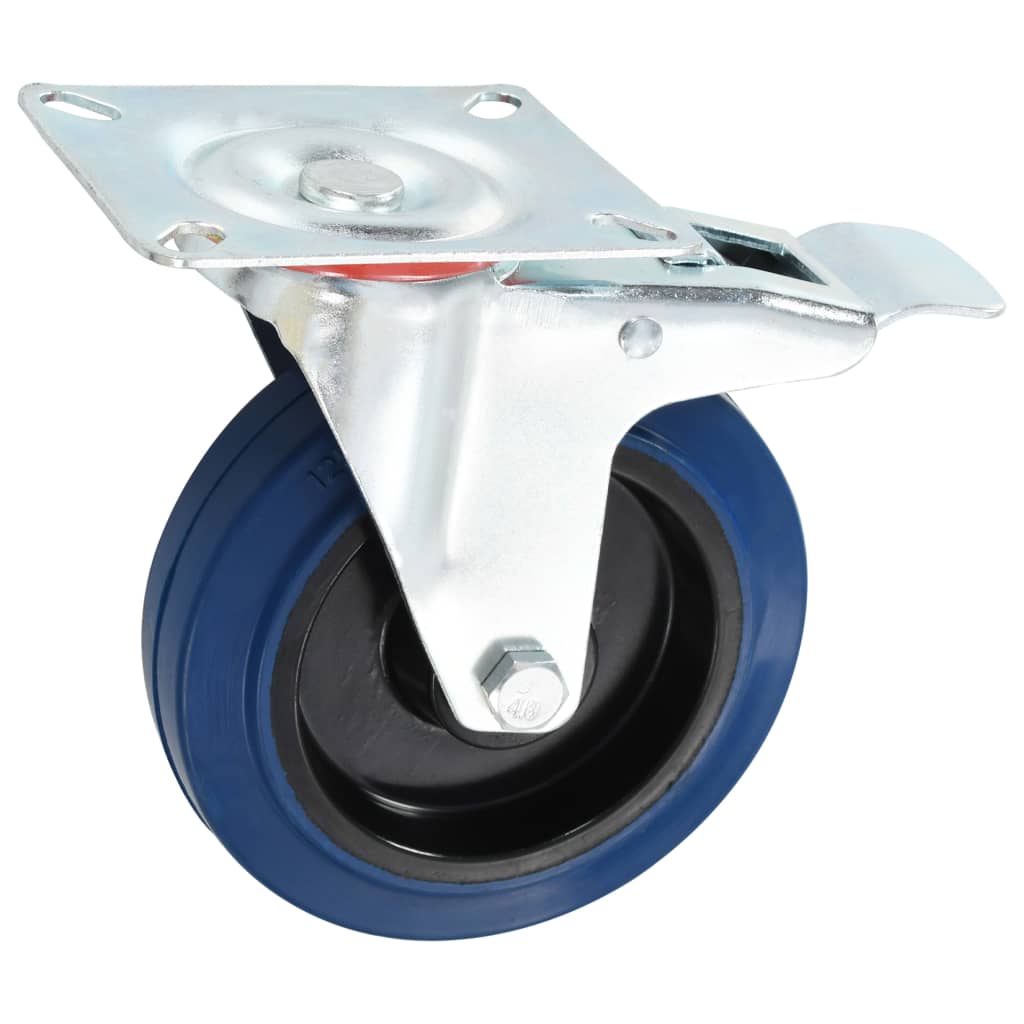 vidaXL Zwenkwielen met dubbele remmen 4 st 125 mm