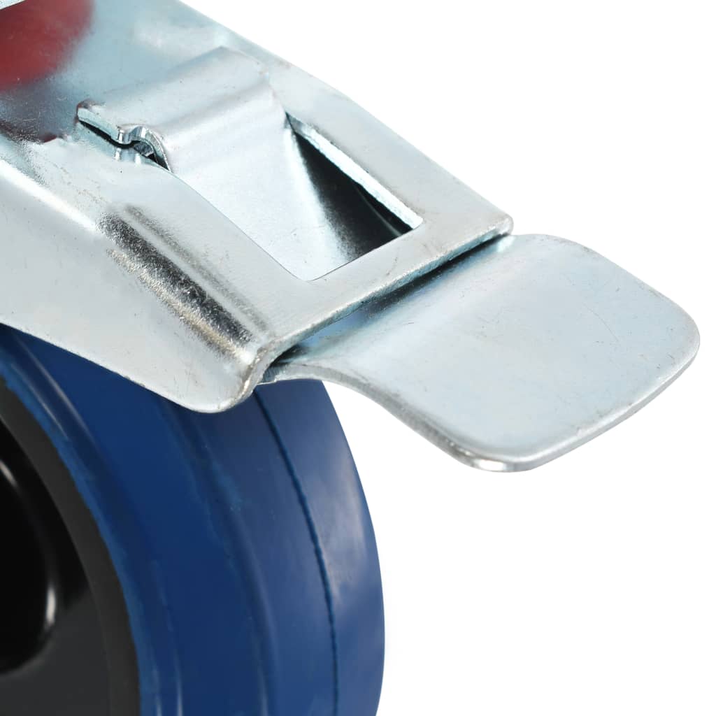 vidaXL Zwenkwielen met dubbele remmen 4 st 125 mm