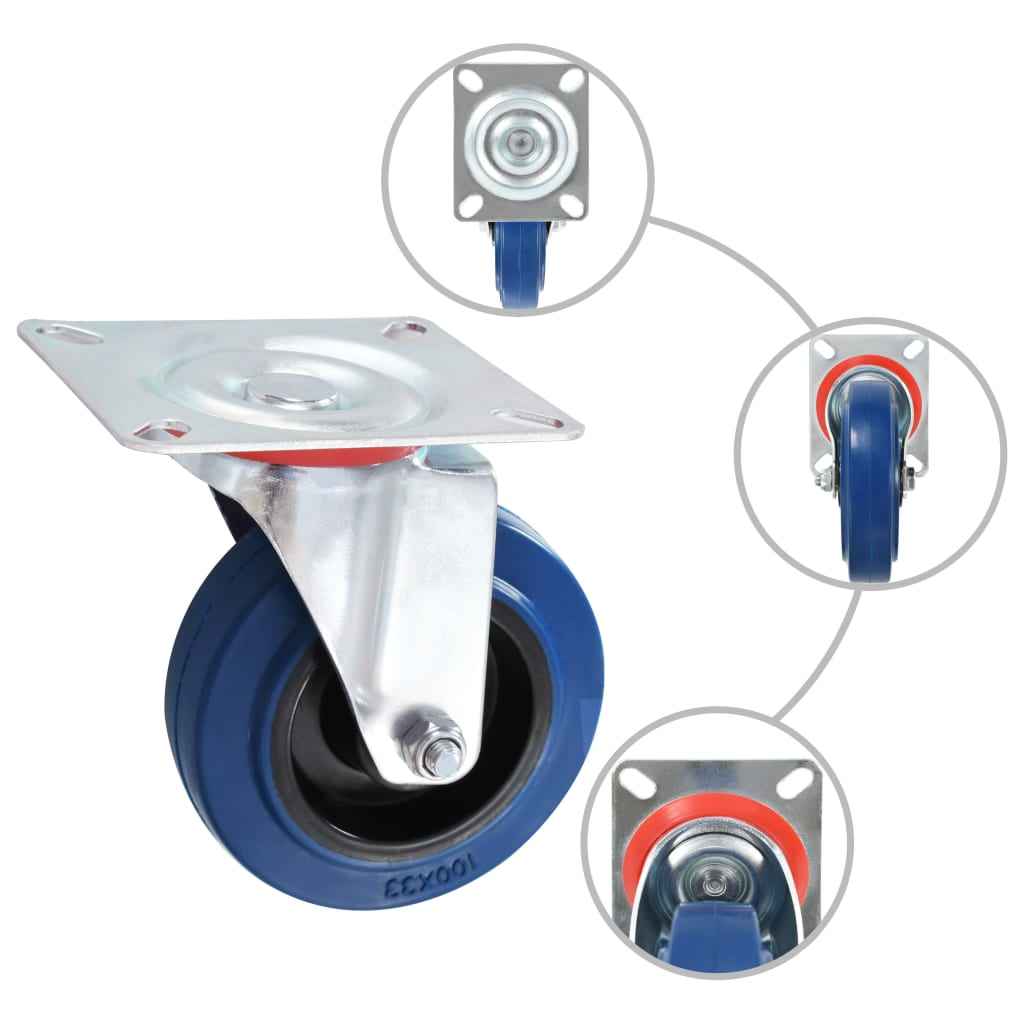 vidaXL Zwenkwielen 4 st 100 mm