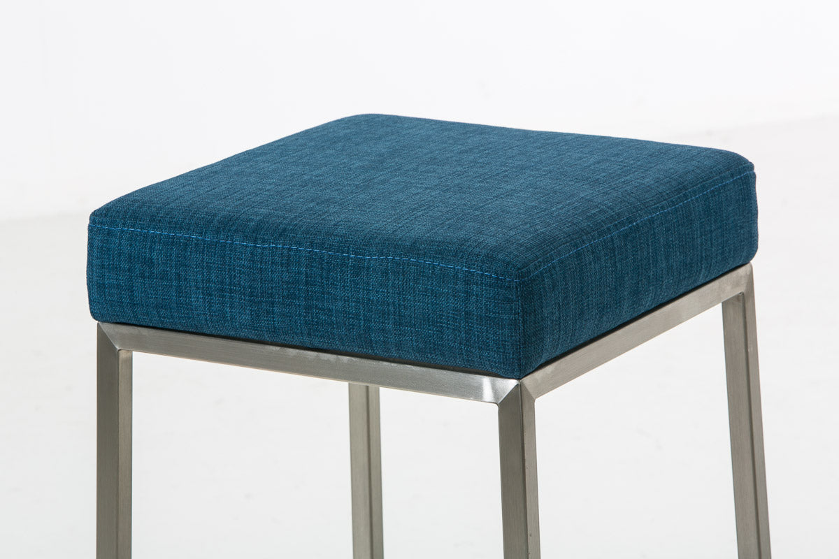 Barkruk Montreal 80 Stof blauw,roestvrij staal blau