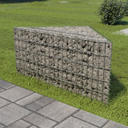 vidaXL Raised Gabion Planter 75x75x50 cm Galvanized Steel