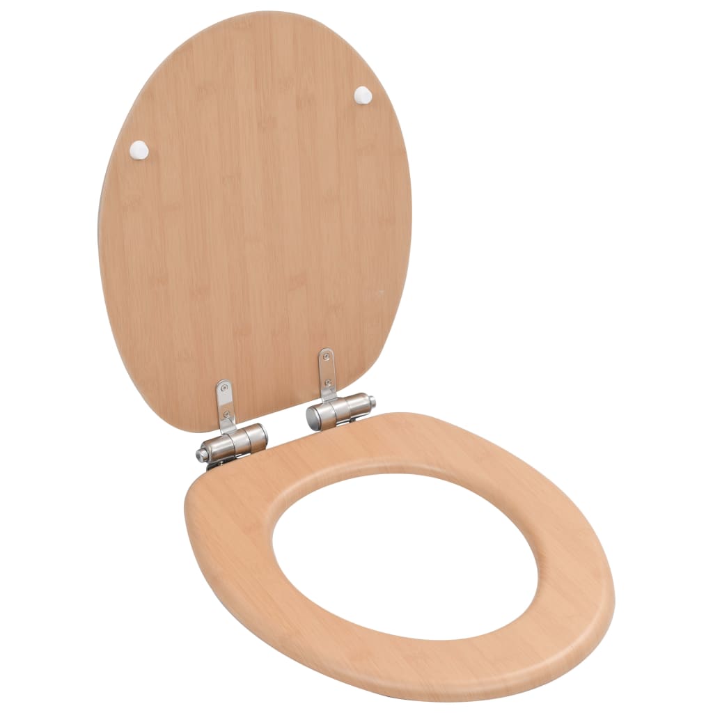 vidaXL Toiletbril soft-close simpel ontwerp MDF wit