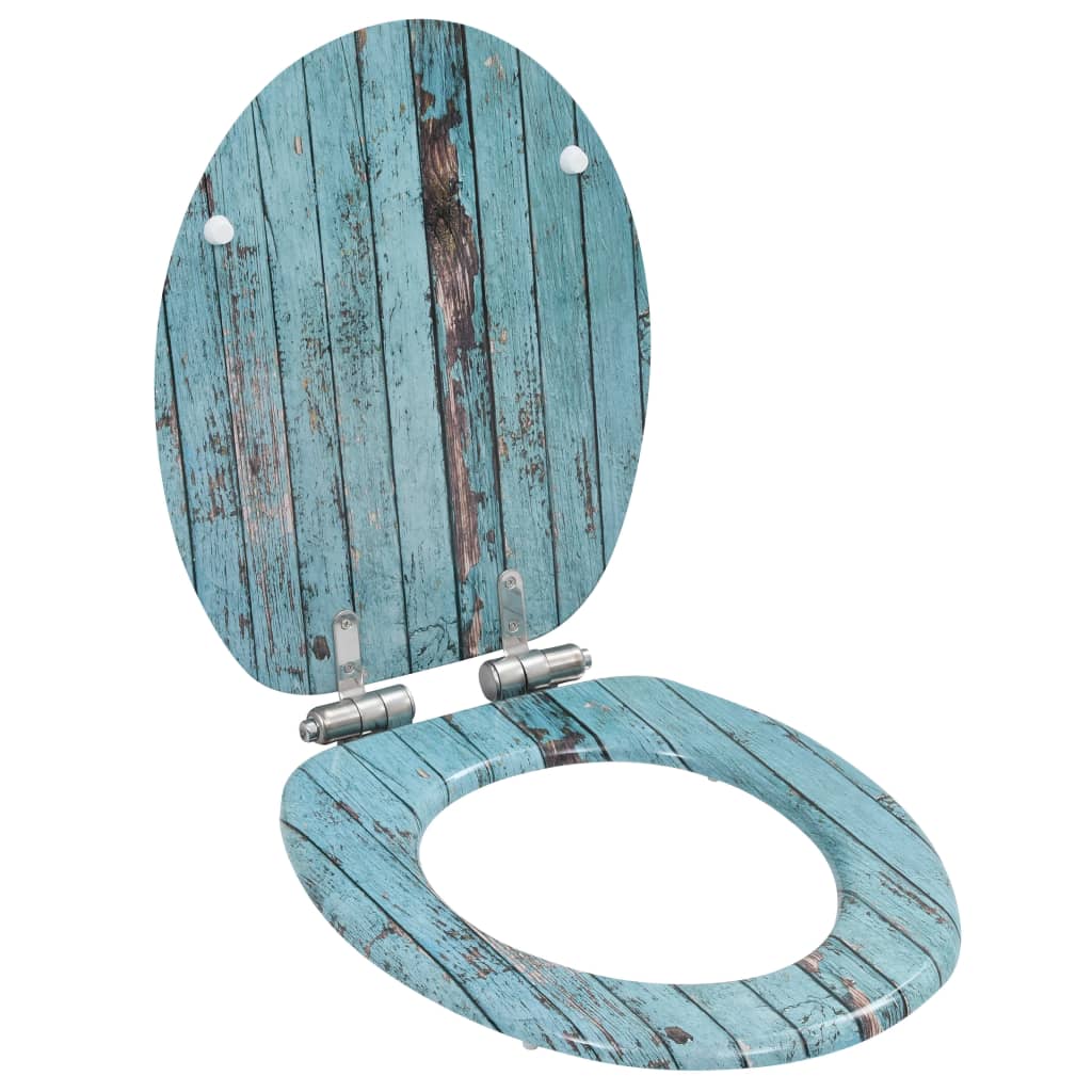 vidaXL Toiletbril soft-close simpel ontwerp MDF wit
