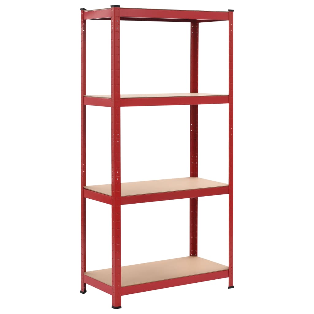 vidaXL Opbergrek 80x40x160 cm staal en MDF rood