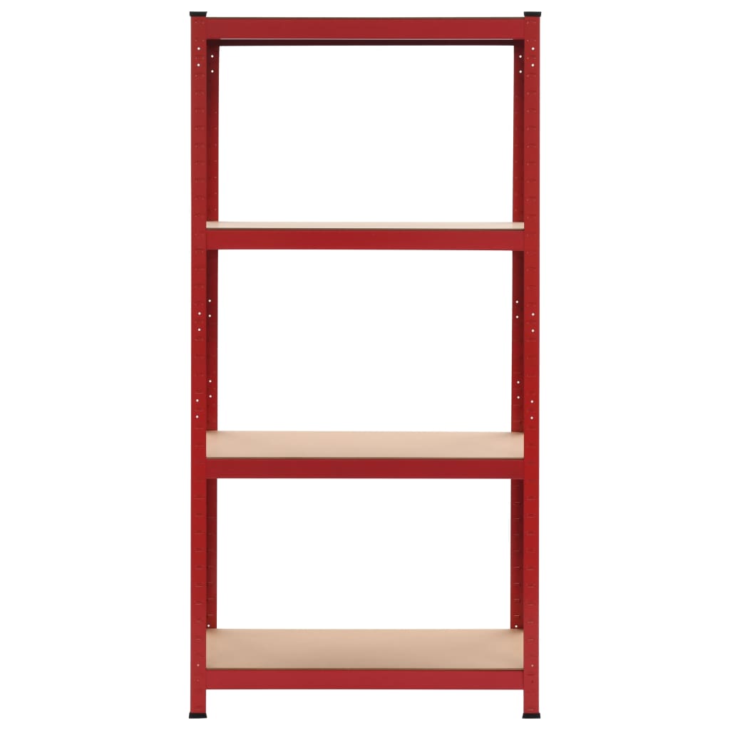 vidaXL Opbergrek 80x40x160 cm staal en MDF rood