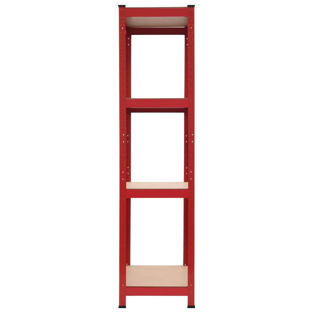 vidaXL Opbergrek 80x40x160 cm staal en MDF rood
