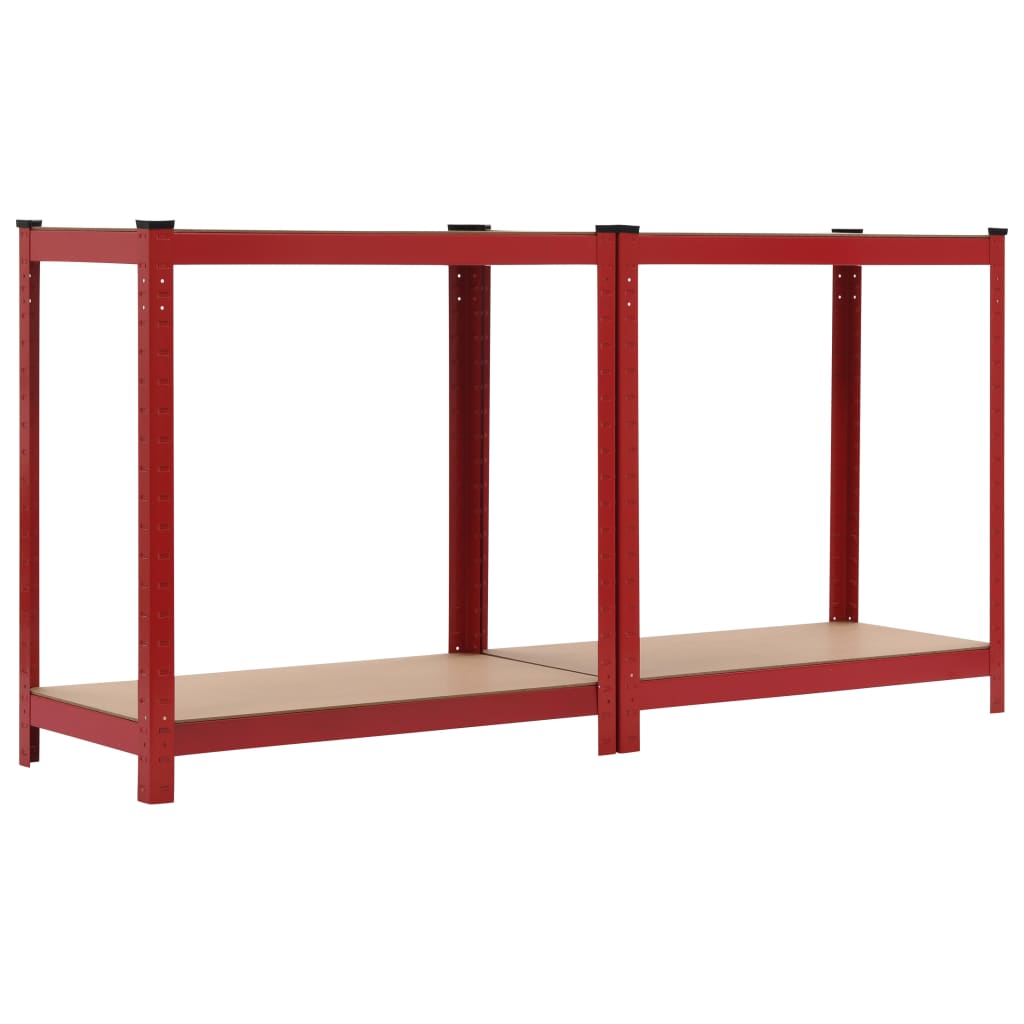 vidaXL Opbergrek 80x40x160 cm staal en MDF rood