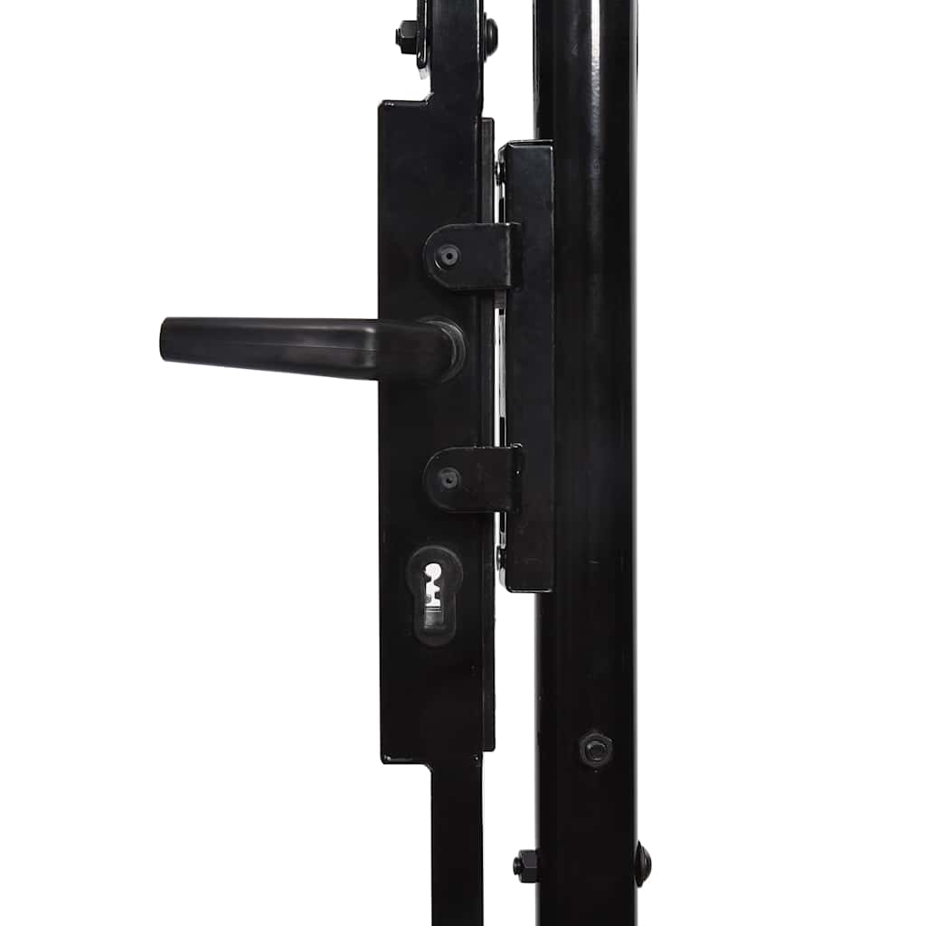 vidaXL Tuinpoort Zwart 175 x 400 cm Staal