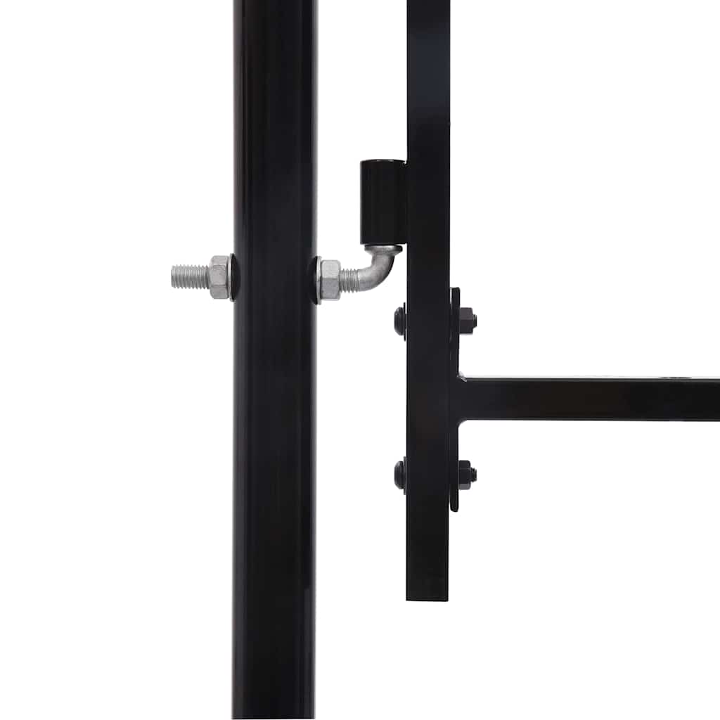 vidaXL Tuinpoort Zwart 175 x 400 cm Staal