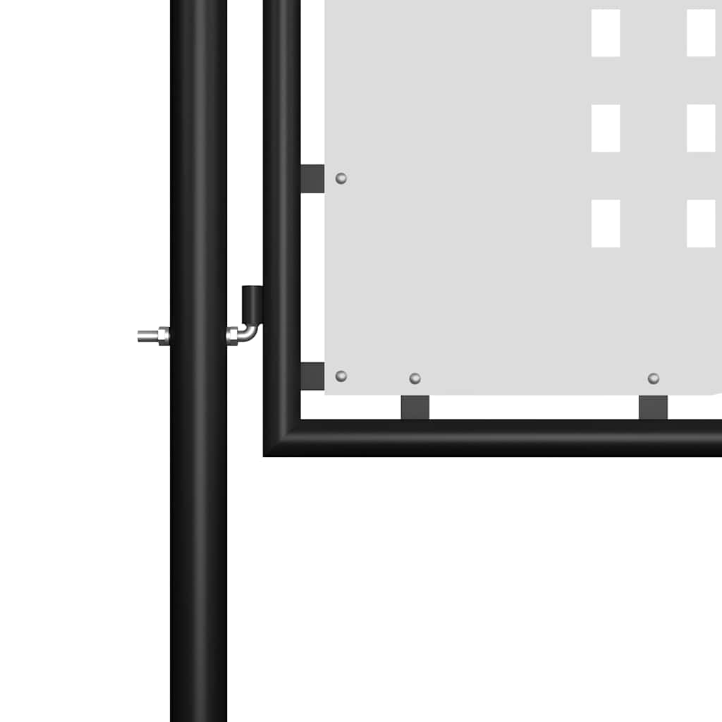 vidaXL Poort 350x125 cm staal zwart