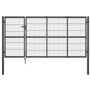 vidaXL Poort met palen 350x120 cm staal antraciet
