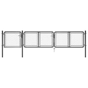 vidaXL Poort 75x395 cm staal antraciet