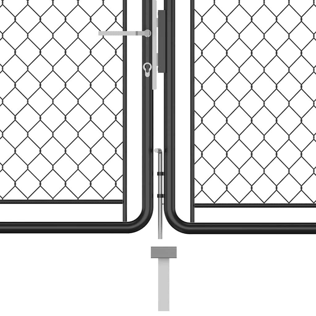 vidaXL Poort 75x395 cm staal antraciet