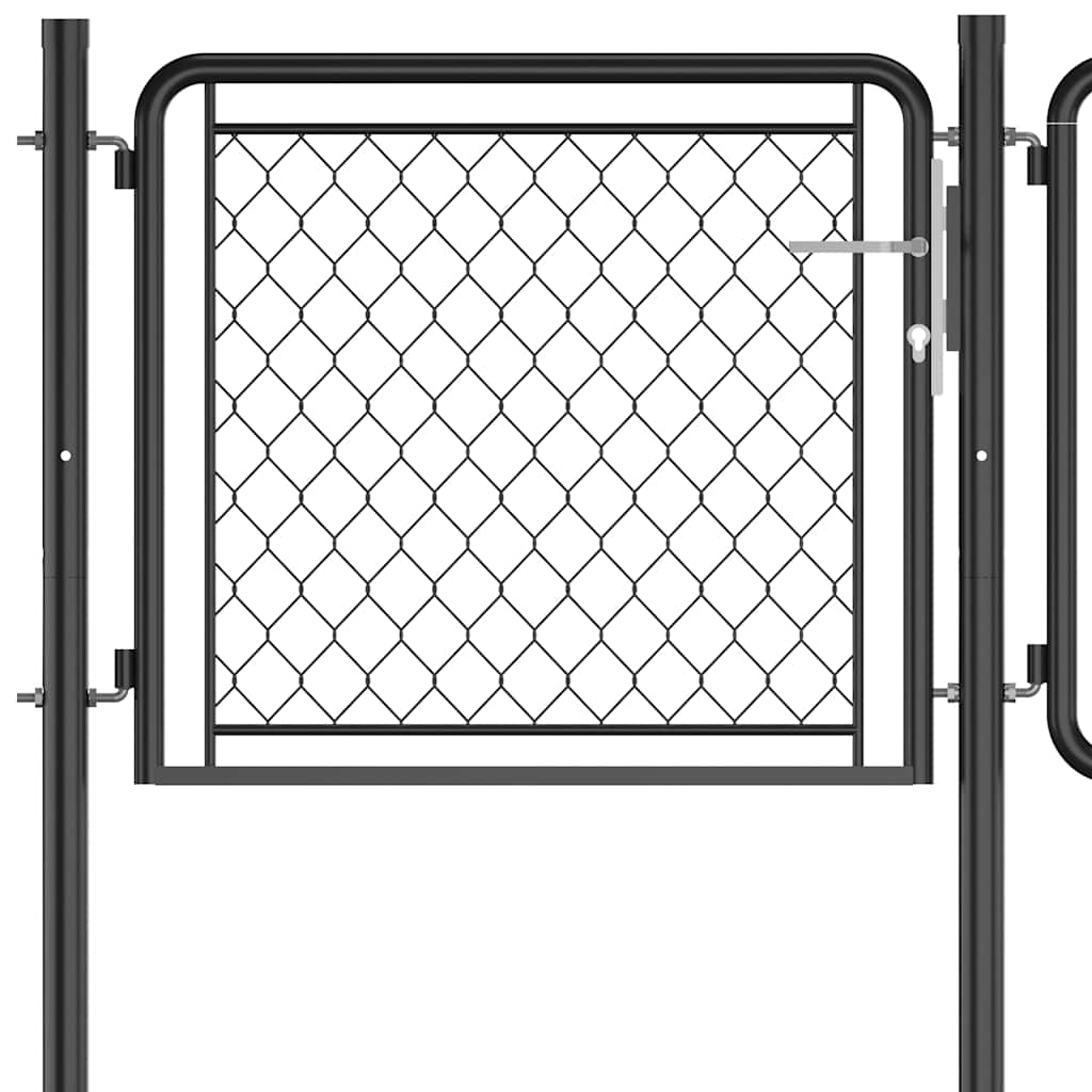 vidaXL Poort 75x395 cm staal antraciet