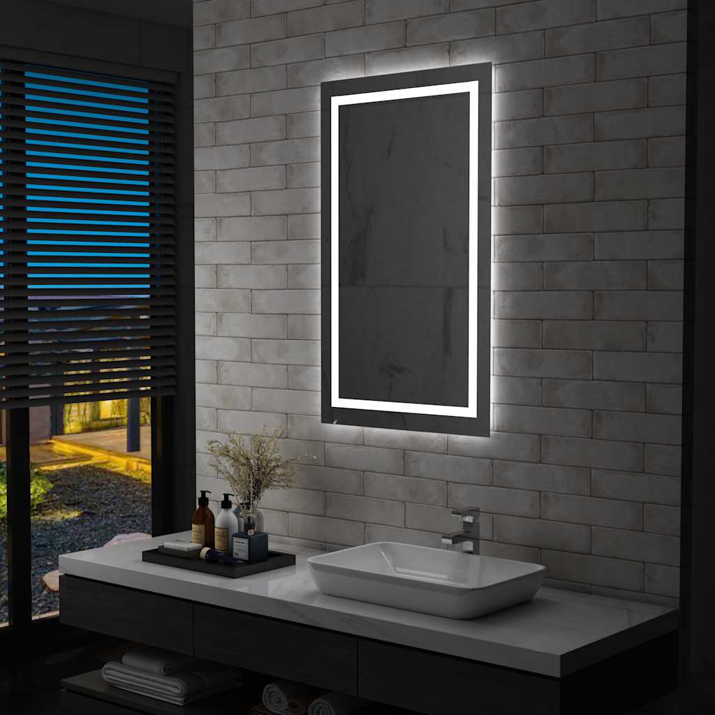 vidaXL Badkamerspiegel LED met aanraaksensor 60x80 cm