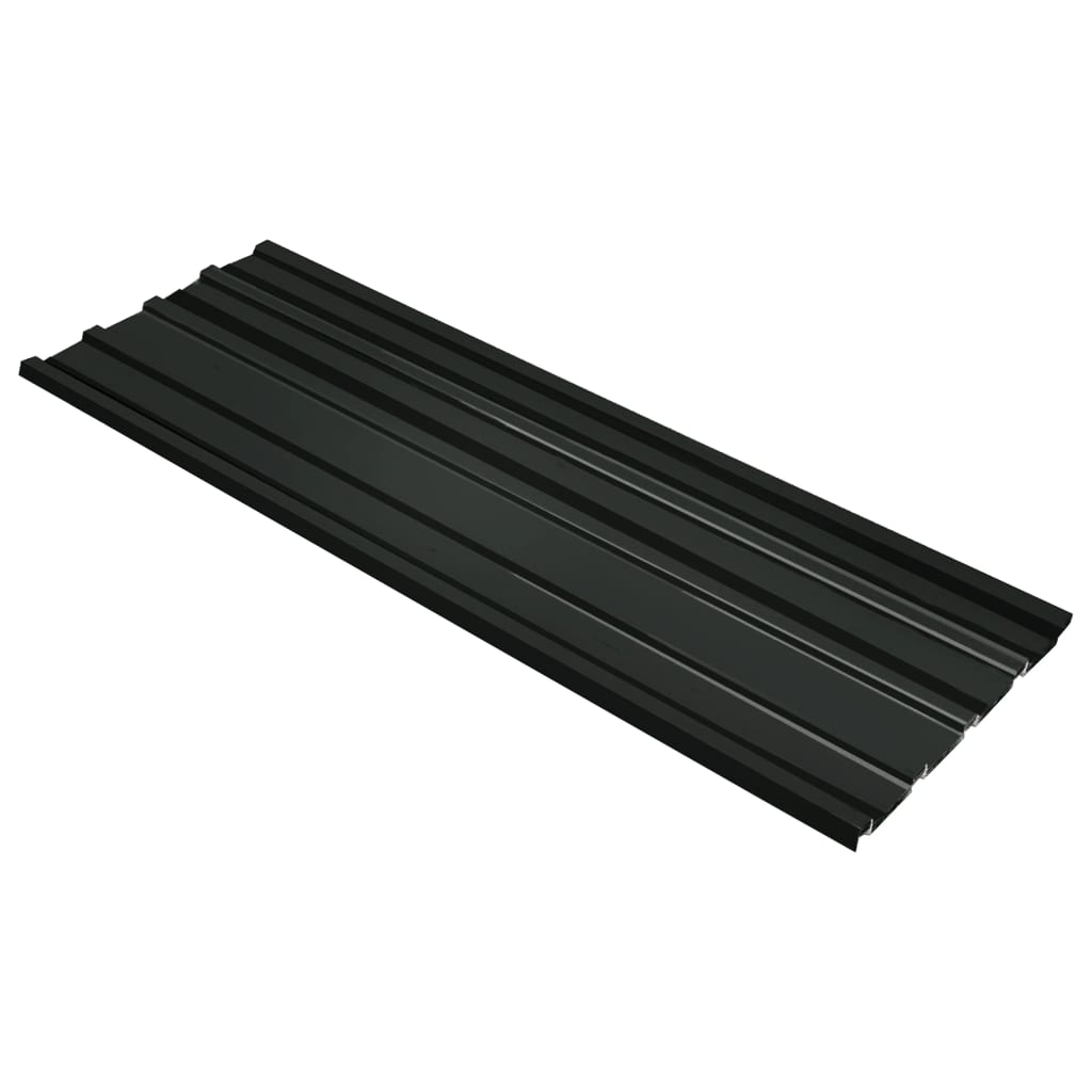 vidaXL 12st Dakpanelen gegalvaniseerd staal groen - Aashly