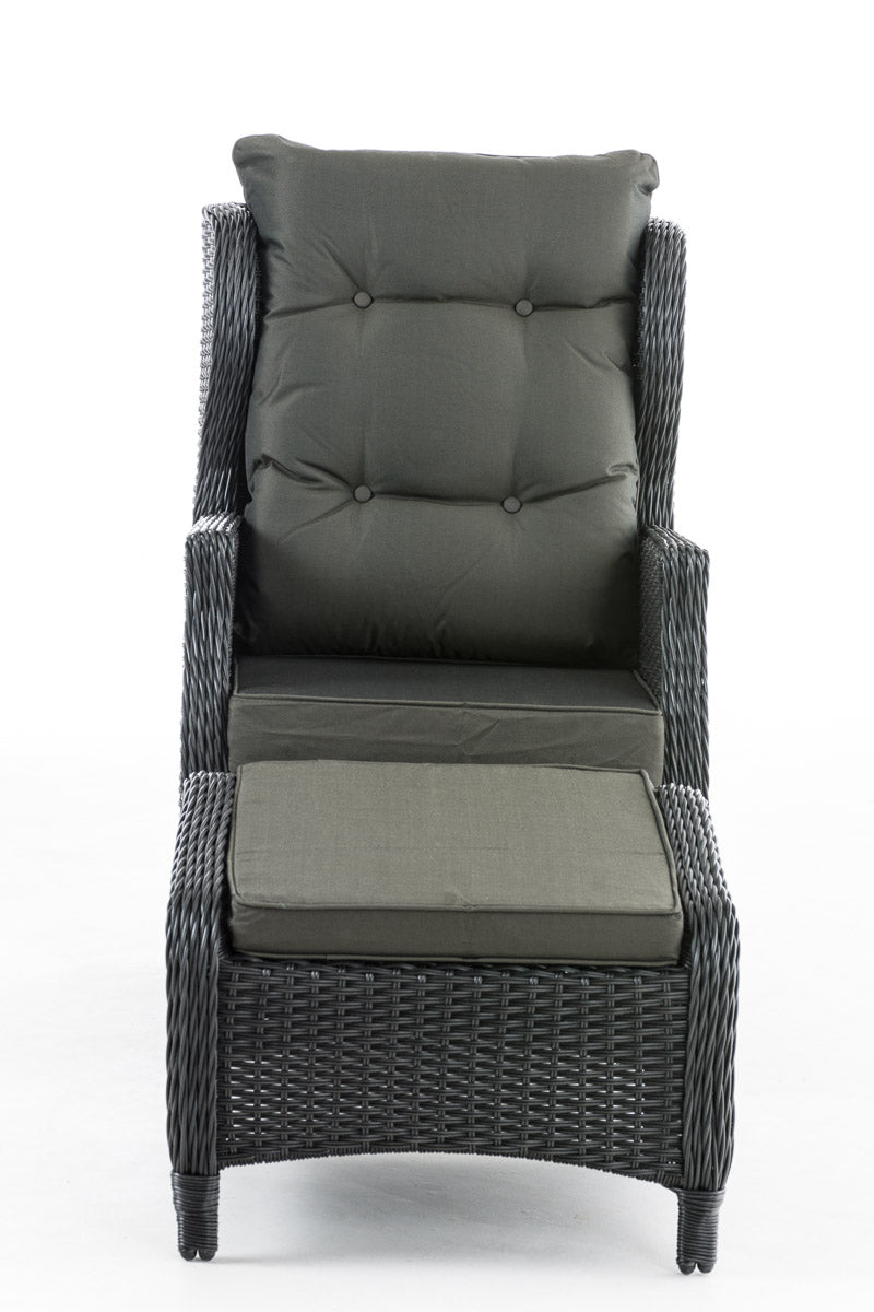 Fauteuil Breno met kruk zwart,antraciet schwarz