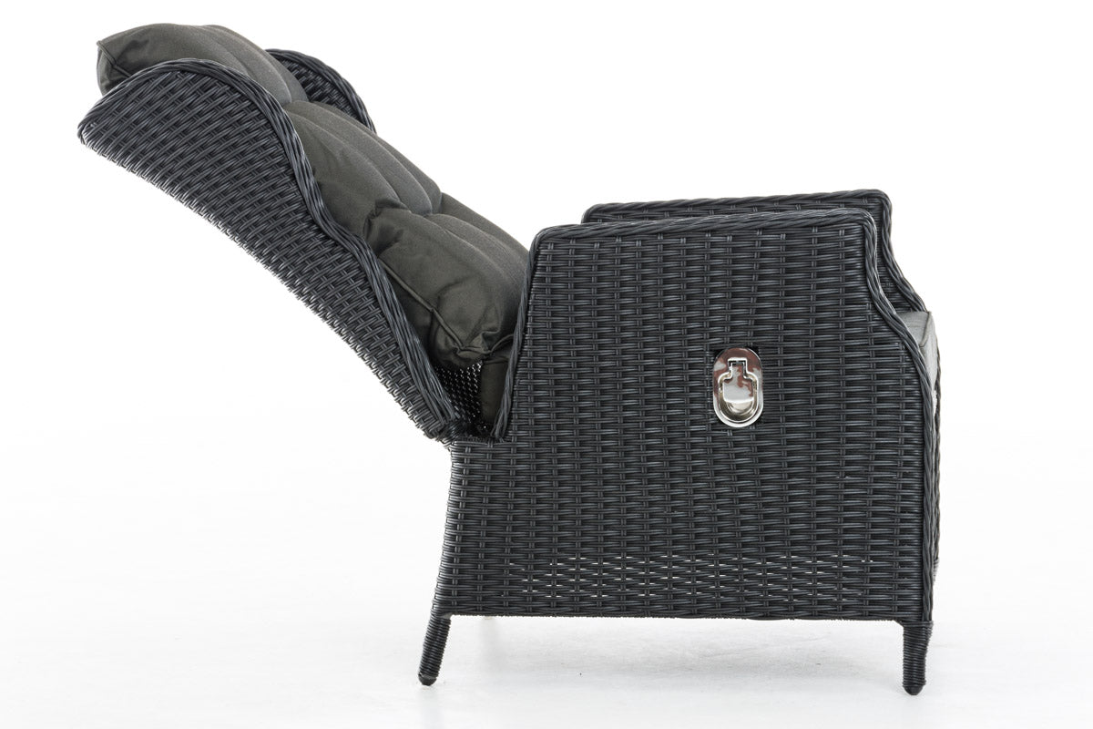 Fauteuil Breno met kruk zwart,antraciet schwarz