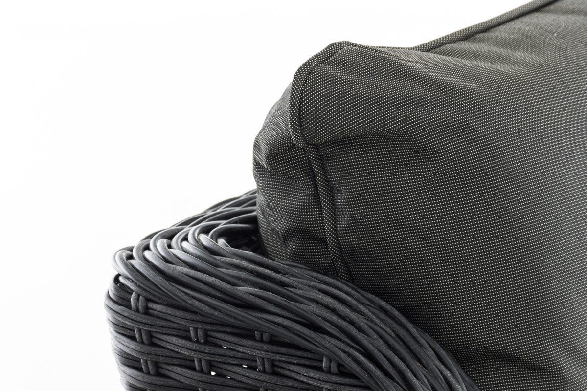 Fauteuil Breno met kruk zwart,antraciet schwarz