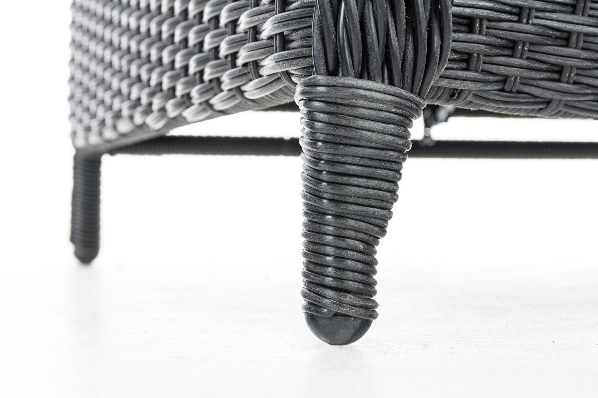 Fauteuil Breno met kruk zwart,antraciet schwarz