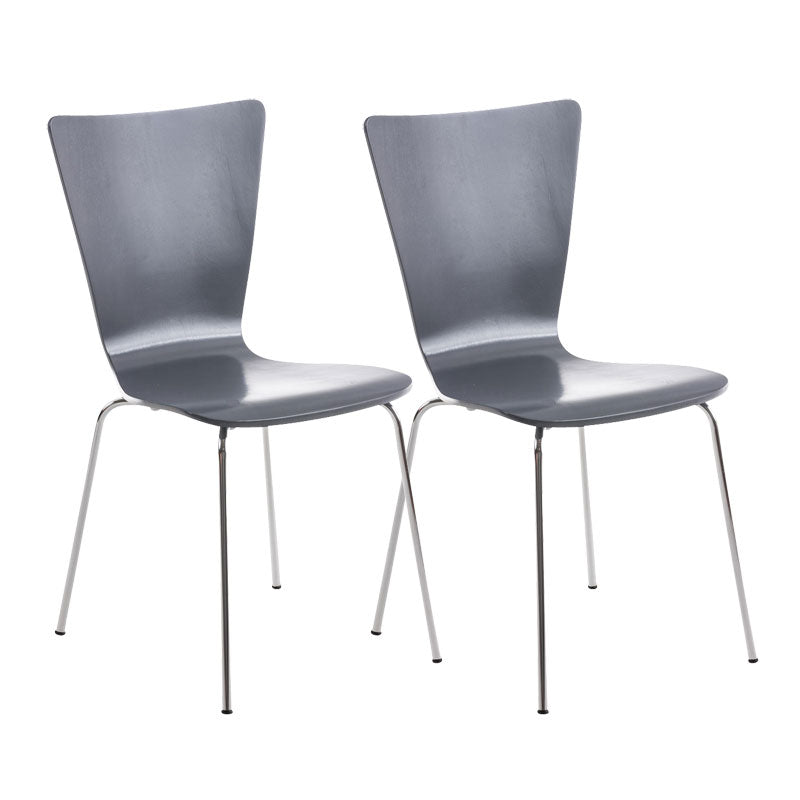 2x bezoekersstoelen Aaron grijs grau