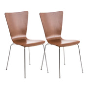 2x bezoekersstoelen Aaron bruin braun