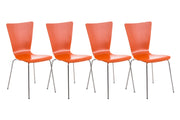 4x bezoekersstoel Aaron oranje orange