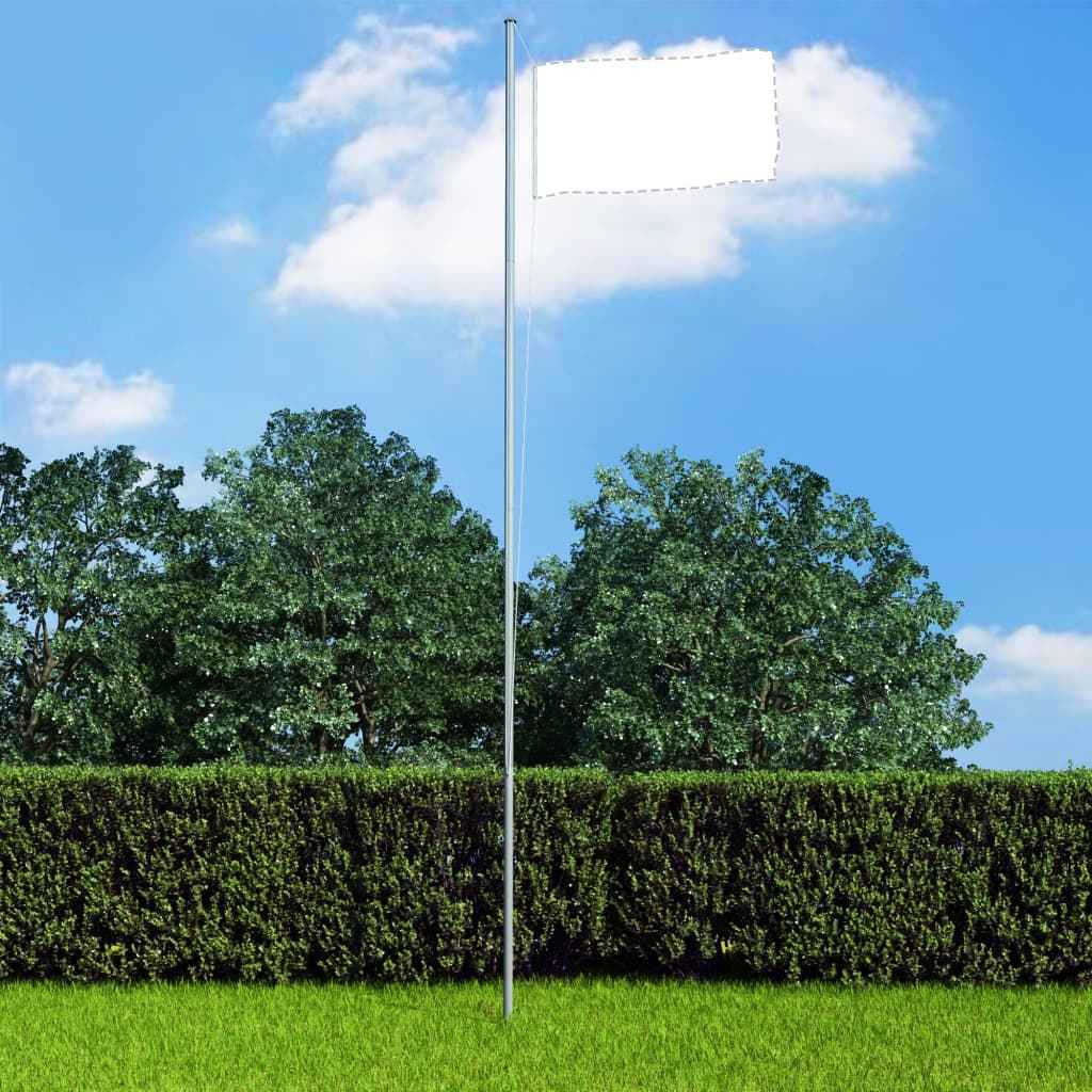 vidaXL Vlaggenmast sectioneel 6,2 m aluminium