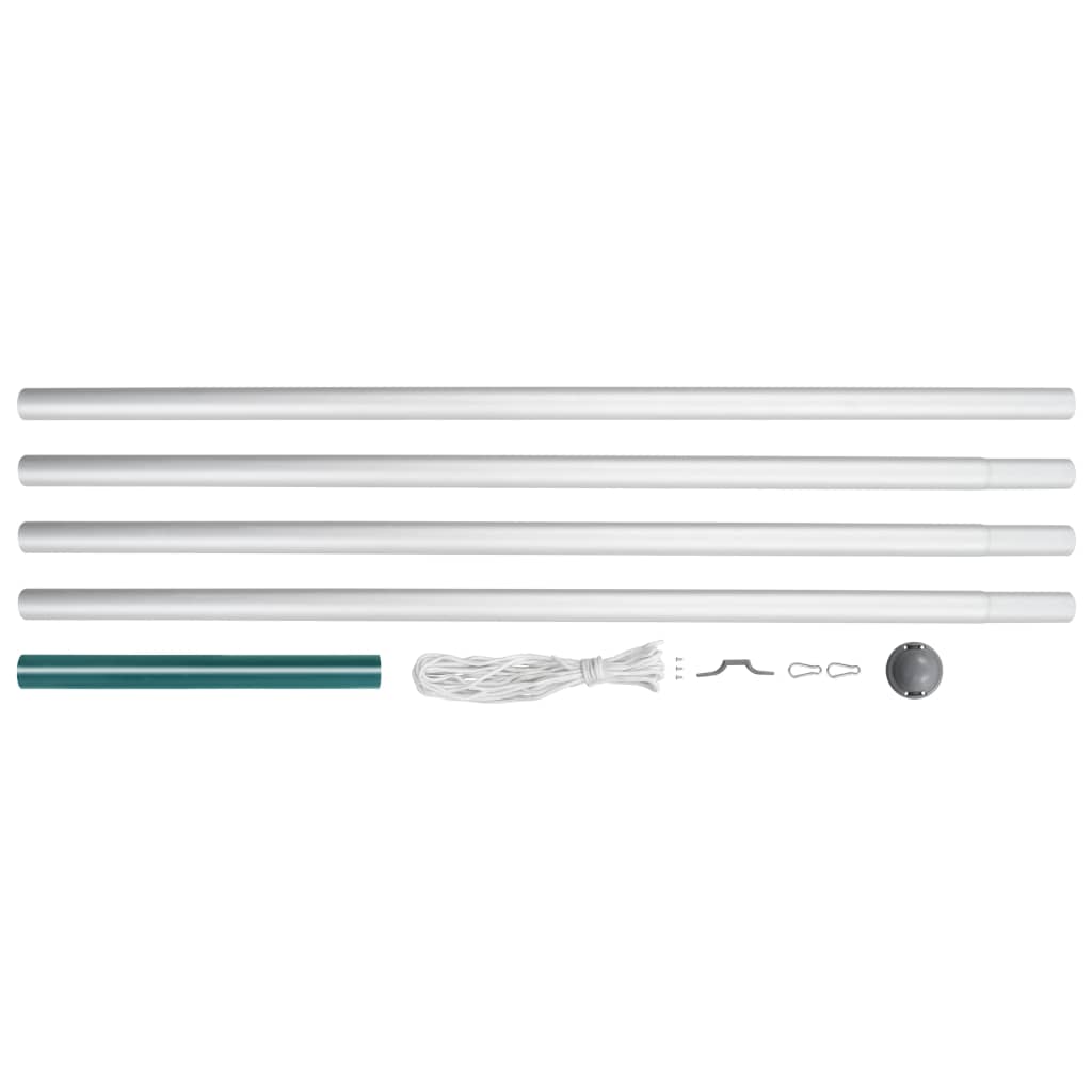 vidaXL Vlaggenmast sectioneel 6,2 m aluminium