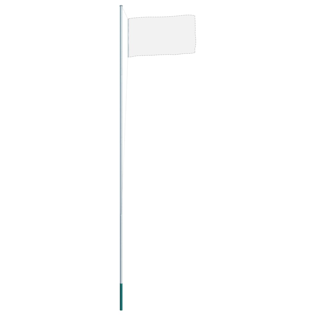 vidaXL Vlaggenmast sectioneel 6,2 m aluminium
