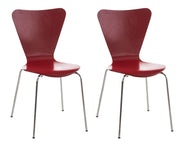 2x bezoekersstoel Calisto rood rot