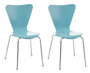 2x bezoekersstoel Calisto lichtblauw hellblau