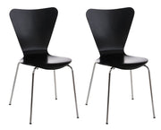 2x bezoekersstoel Calisto zwart schwarz