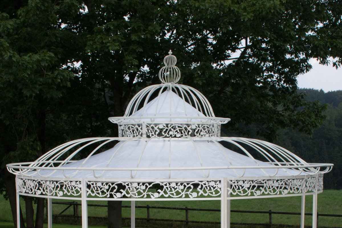 Dak voor luxepaviljoen Romantik wit,Ø 500 cm weiß