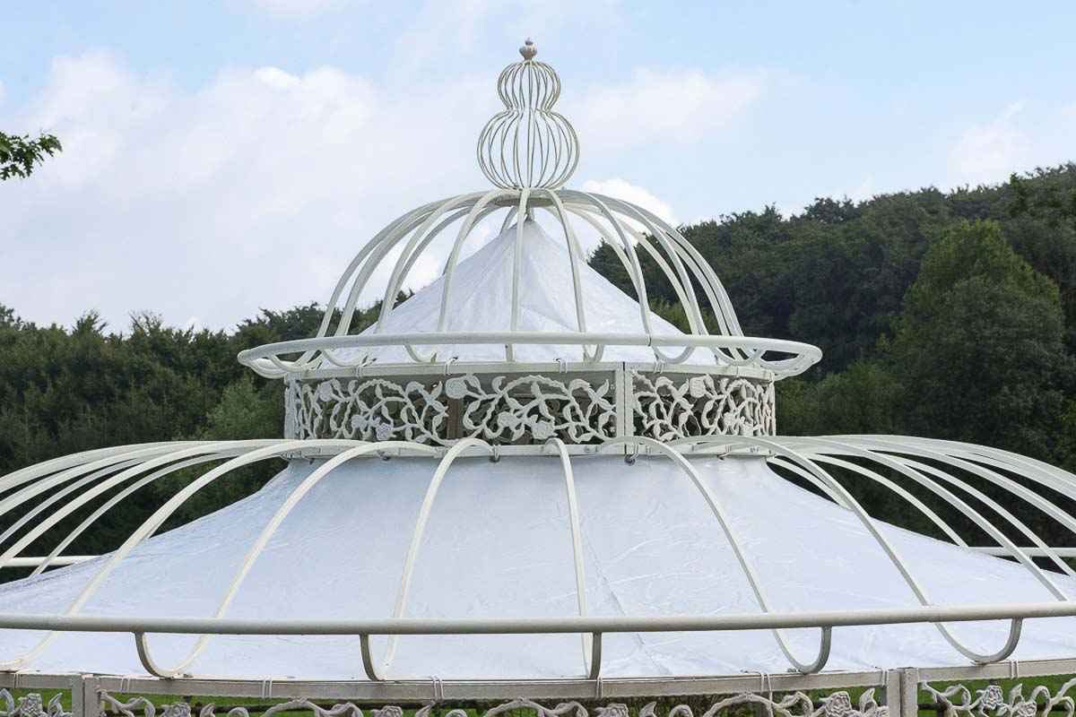 Dak voor luxepaviljoen Romantik wit,Ø 350 cm weiß