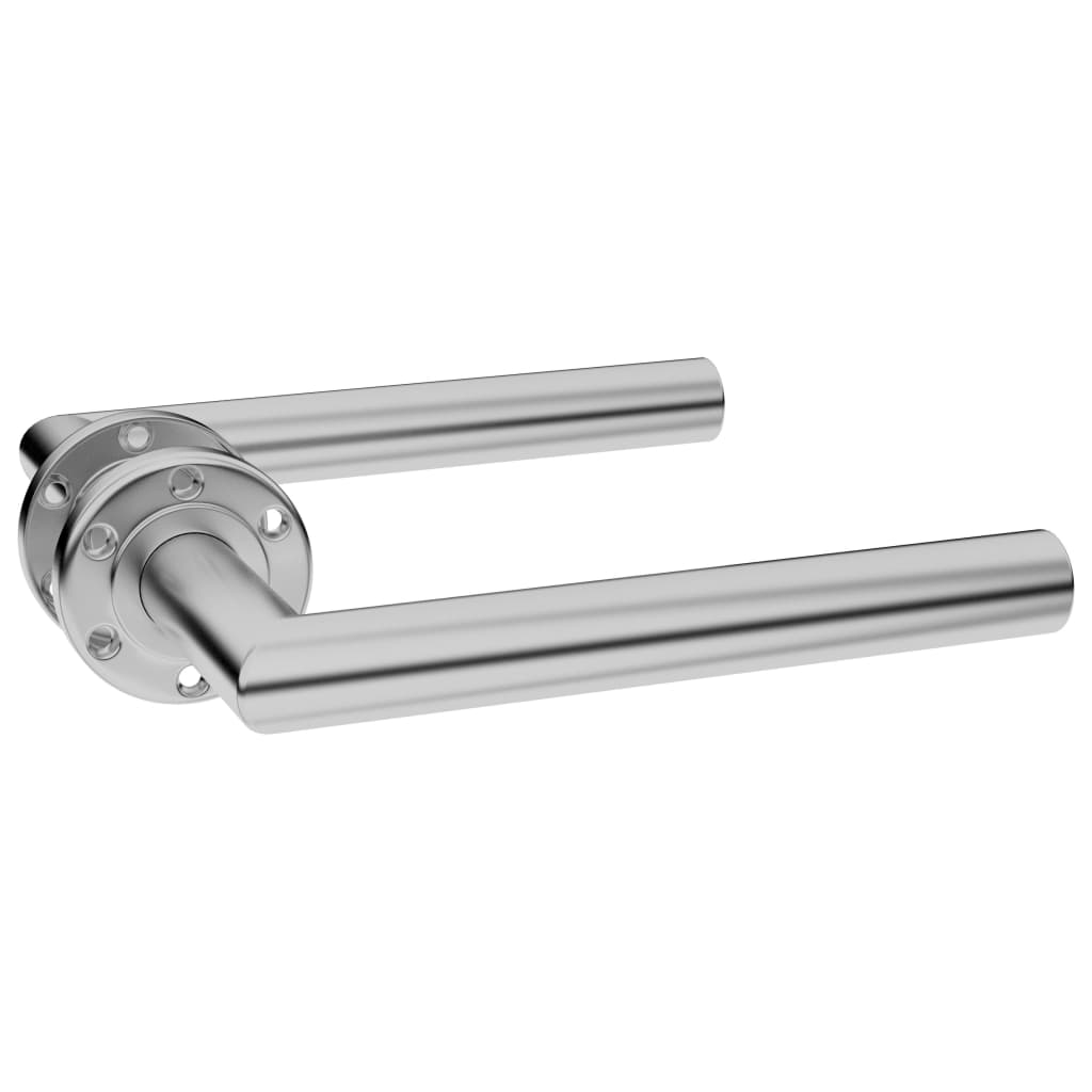 vidaXL Deurklinkenset met WC-lock roestvrij staal