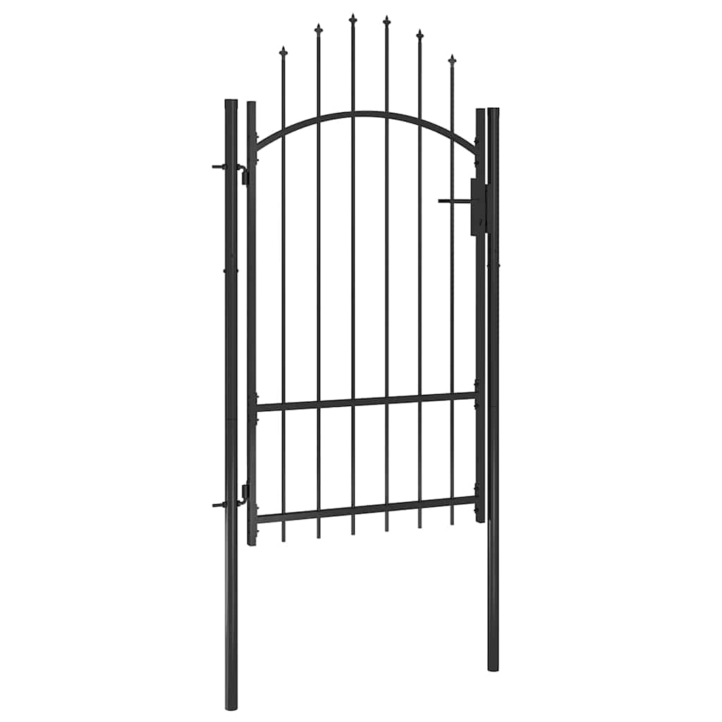 vidaXL Poort 1x1,75 m staal zwart