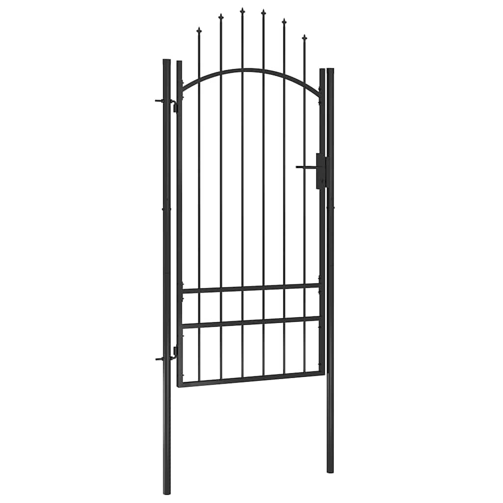 vidaXL Poort 1x1,75 m staal zwart