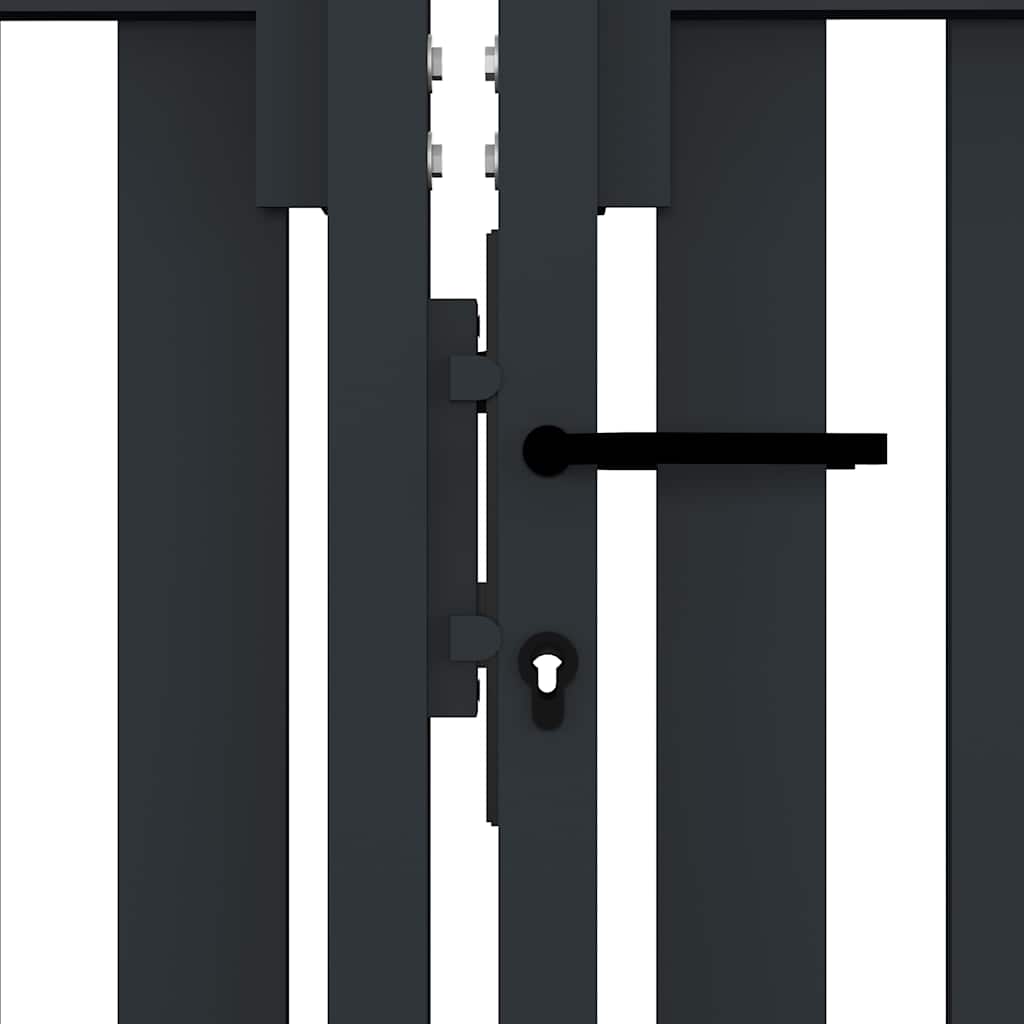 vidaXL Poort dubbel 306x200 cm staal antraciet