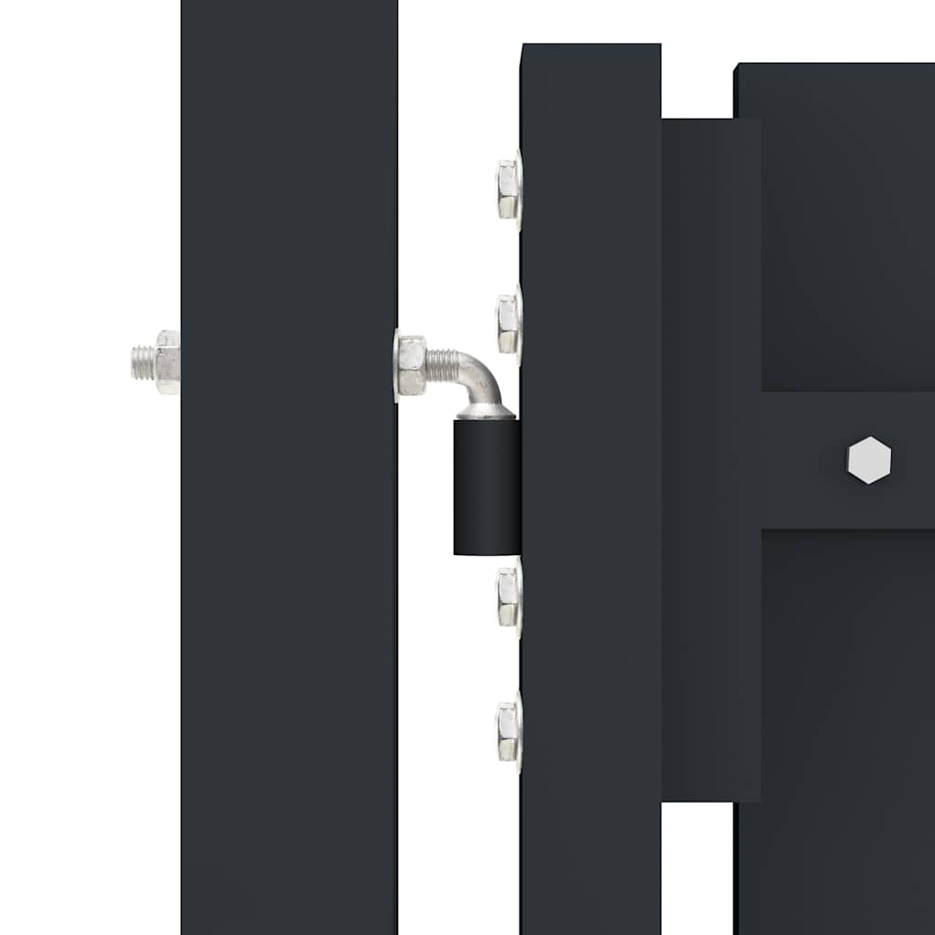 vidaXL Poort dubbel 306x200 cm staal antraciet