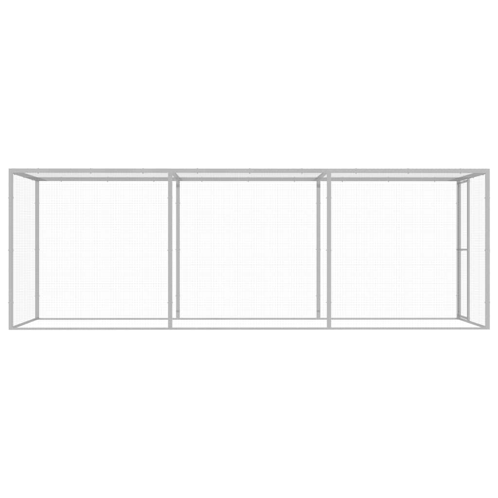 vidaXL Kattenkooi 3x1,5x1,5 m gegalvaniseerd staal - Aashly